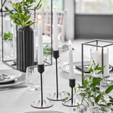 Matte Black Candle Holders 3pk
